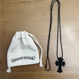 Chrome Hearts Black Beaded Cross Pendant